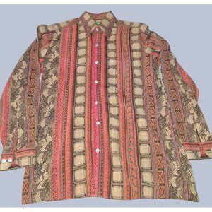 Vintage Charag Din Party Shirt Italian Fit Button-Up Long Sleeve Groovy